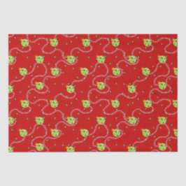 Weihnachtsgarland und Ornament_rot Seidenpapier