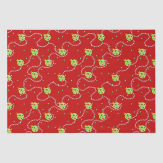 Weihnachtsgarland und Ornament_rot Seidenpapier (Vorderseite)