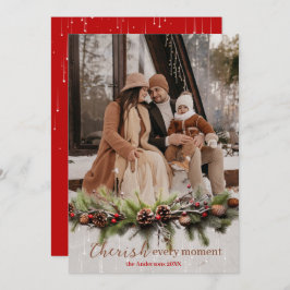Weihnachtsgarland und Shooting Stars Cherish the Feiertagskarte