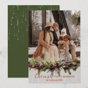Weihnachtsgarland und Shooting Stars Cherish the Feiertagskarte
