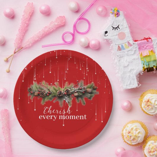 Weihnachtsgarland und Shooting Stars Cherish the Pappteller (Party)