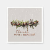 Weihnachtsgarland und Shooting Stars Cherish the Serviette (Vorderseite)