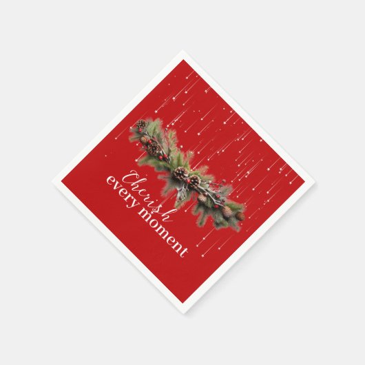 Weihnachtsgarland und Shooting Stars Cherish the Serviette (Ecke)