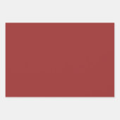 Weihnachtsgarn rotes schlichtes Geschenk Geschenkpapier Set (Vorderseite 3)