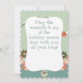 Weihnachtsgarn Stricknadeln Häkelhaken Engel Feiertagskarte (Rückseite)