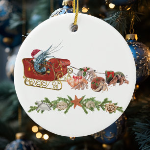 Weihnachtsgarnelen Einsiedlerkrebs Crustaceancore  Keramik Ornament