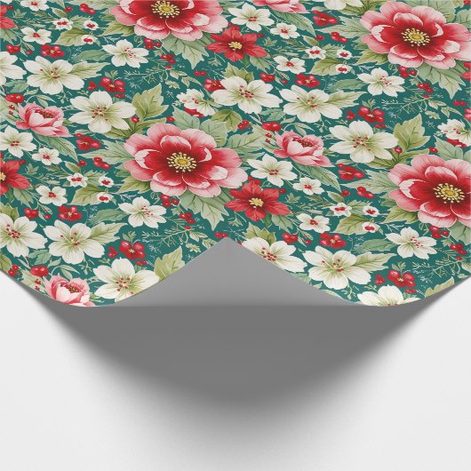 Weihnachtsgarten Geschenkpapier (Ecke)