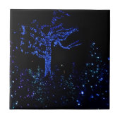 Weihnachtsgarten-Glühen Fliese (Vorderseite)