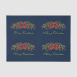 Weihnachtsgarten mit einem roten Bogen und Bauern Seidenpapier