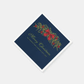 Weihnachtsgarten mit einem roten Bogen und Bauern Serviette (Ecke)