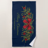 Weihnachtsgarten mit einem roten Bogen und Bauern Strandtuch (Vorderseite)