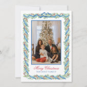 Weihnachtsgarten mit Süßwasserkanonen Foto Feiertagskarte (Vorderseite)