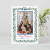 Weihnachtsgarten mit Süßwasserkanonen Foto Feiertagskarte (Stehend Vorderseite)