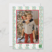 Weihnachtsgarten mit Süßwasserkanonen Foto Feiertagskarte (Rückseite)