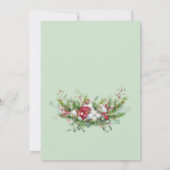 Weihnachtsgarten rot für die Party Einladung (Rückseite)