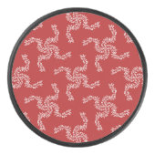 Weihnachtsgarten Rot, Weihnachtsdekoration, Weihna Eishockey Puck (Vorderseite)