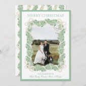 Weihnachtsgarten Strumpf Ein Foto Feiertagskarte (Vorne/Hinten)