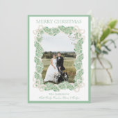 Weihnachtsgarten Strumpf Ein Foto Feiertagskarte (Stehend Vorderseite)