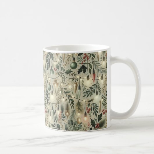 Weihnachtsgarten und Lichter-Tasse Kaffeetasse (Rechts)