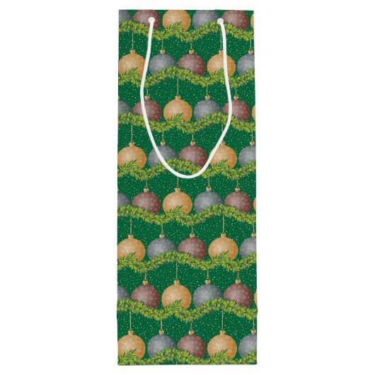 Weihnachtsgarten und -schmuck geschenktüte für weinflaschen (Rückseite)