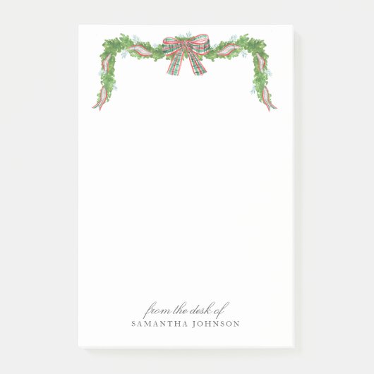 Weihnachtsgartenbow vom Schreibtisch aus Post-it Klebezettel (Vorderseite)