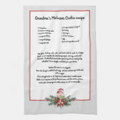 Weihnachtsgärtnerei Graue Recipe Sake Geschirrtuch (Vertikal)