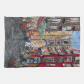 Weihnachtsgasse Italien Geschirrtuch (Horizontal)