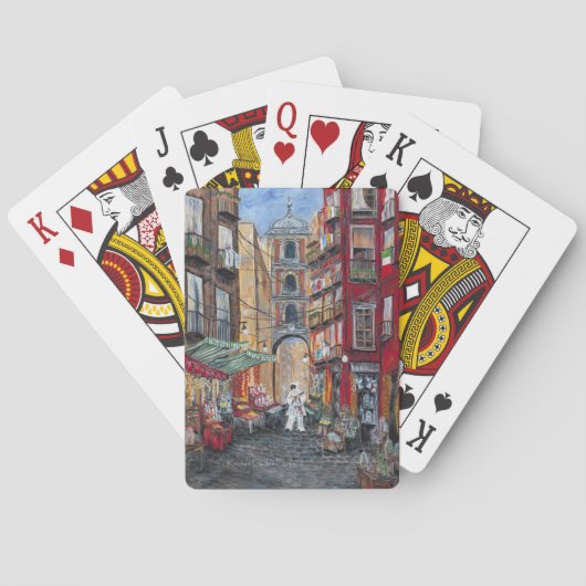 Weihnachtsgasse Italien Spielkarten (Rückseite)