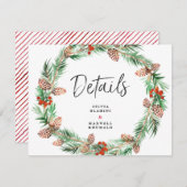 Weihnachtsgastdetails Einschließen Begleitkarte (Vorne/Hinten)