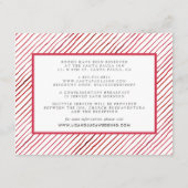 Weihnachtsgastdetails Einschließen Begleitkarte (Rückseite)