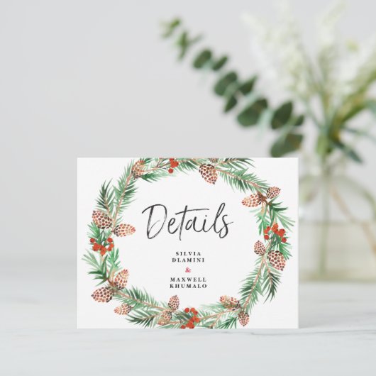 Weihnachtsgastdetails Einschließen Begleitkarte (Stehend Vorderseite)