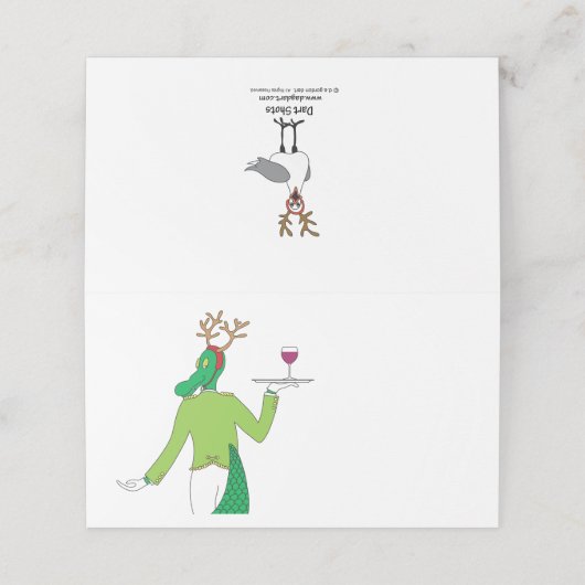 Weihnachtsgator Platzkarte (Außenseite Aufgefaltet)