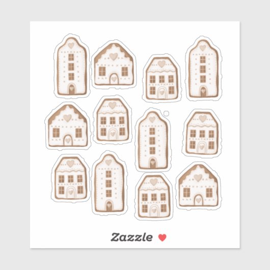 Weihnachtsgebäck Aufkleber (Blatt)