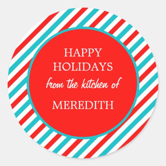 Weihnachtsgebäck aus der Küche von Runder Aufkleber (Vorderseite)