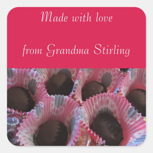 Weihnachtsgebäck aus Oma Quadratischer Aufkleber (Vorderseite)