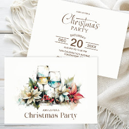 Weihnachtsgebäck aus Weinglas - Party Einladung