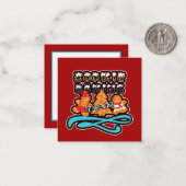 Weihnachtsgebäck-Backmannschaft Mitteilungskarte (Vorderseite/Rückseite Beispiel)