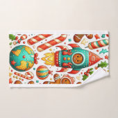 Weihnachtsgebäck Badhandtuch Set (Handtuch)