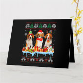 Weihnachtsgebäck Beagle Hund Weihnachten Kostüm 7 Karte (Gelbe Blume)