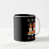 Weihnachtsgebäck Beagle Hund Weihnachten Kostüm 7 Zweifarbige Tasse (VorderseiteRechts)