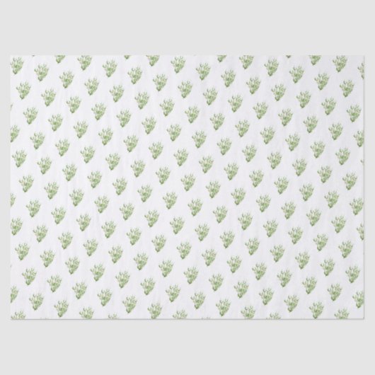 Weihnachtsgebäck Berry Branches Grüne Seidenpapier (Vorderseite)