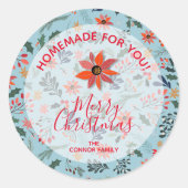 Weihnachtsgebäck - Blume Runder Aufkleber (Vorderseite)