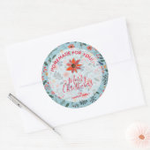 Weihnachtsgebäck - Blume Runder Aufkleber (Umschlag)