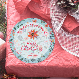 Weihnachtsgebäck - Blume Runder Aufkleber