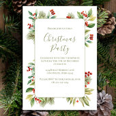 Weihnachtsgebäck Botanisches Holly Greenery Party Feiertagskarte