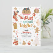 Weihnachtsgebäck Brillenkekse Dekorieren Einladung (Stehend Vorderseite)