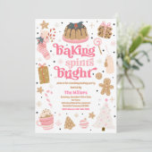 Weihnachtsgebäck Brillenkekse Dekorieren Einladung (Stehend Vorderseite)