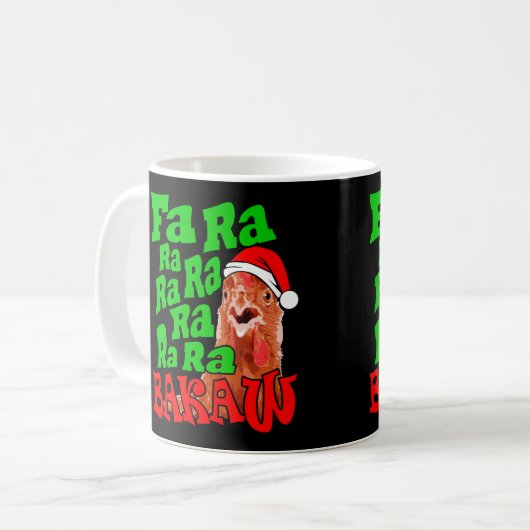 Weihnachtsgebäck Caroling Fa Ra Ugly Christmas Kaffeetasse (Vorderseite Links)