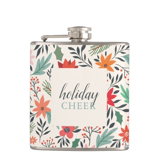 Weihnachtsgebäck Chefkoch Vinyl Wrapped Flask Flachmann (Vorderseite)