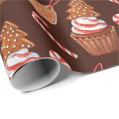 Weihnachtsgebäck Cookie Cupcake Geschenkpapier (Rolleneckpunkt)